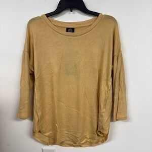 Bobeau Yellow Oversized Blouse Relaxed Fit